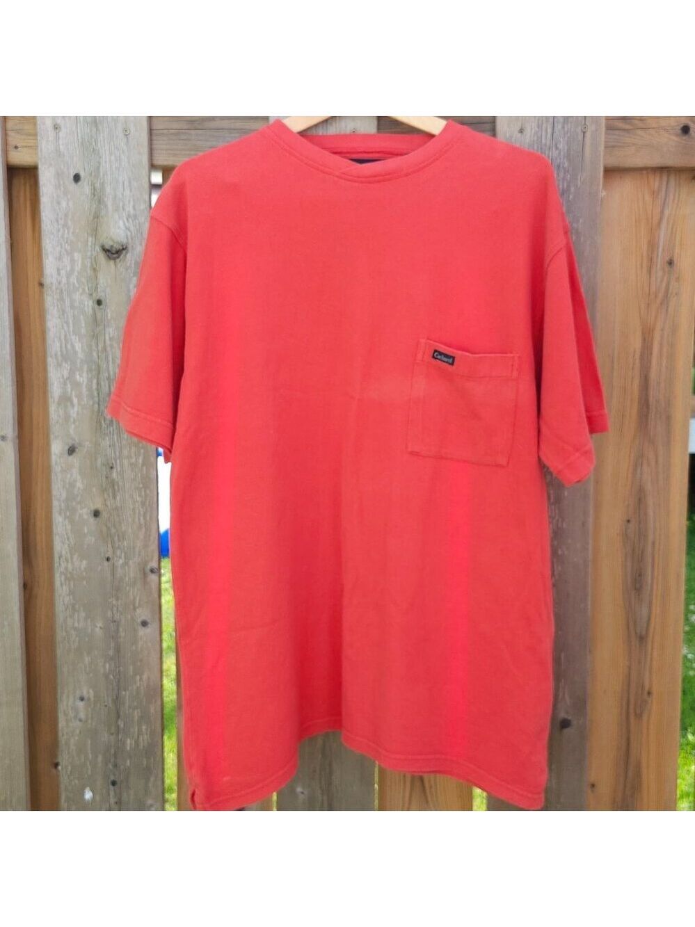 CACHAREL Men's T-Shirt Men's Size Medium Coral Front Pocket